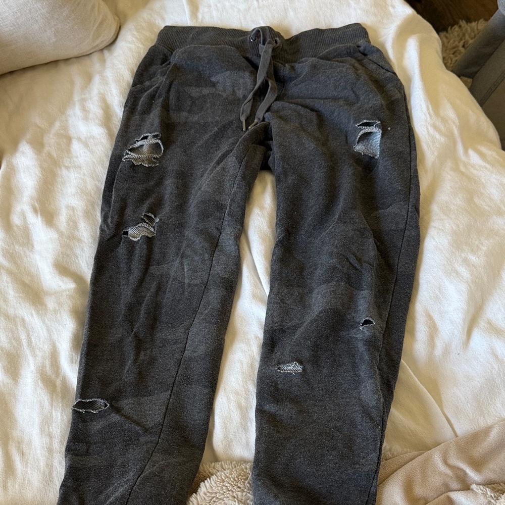 Aerie Distressed Gray Joggers